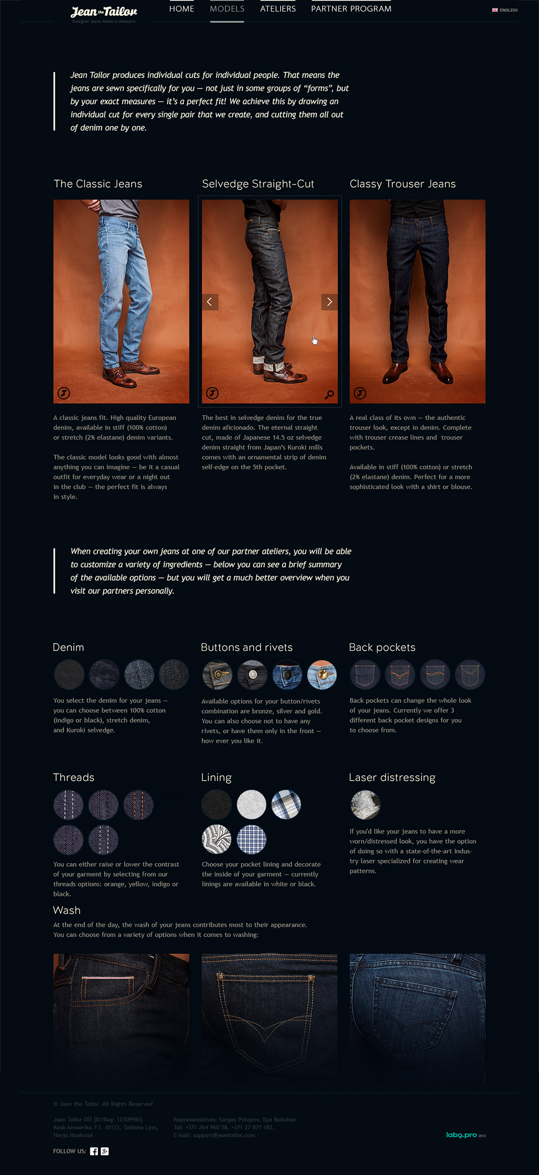 Jean the Tailor Website Design Jean the Tailor Website Design