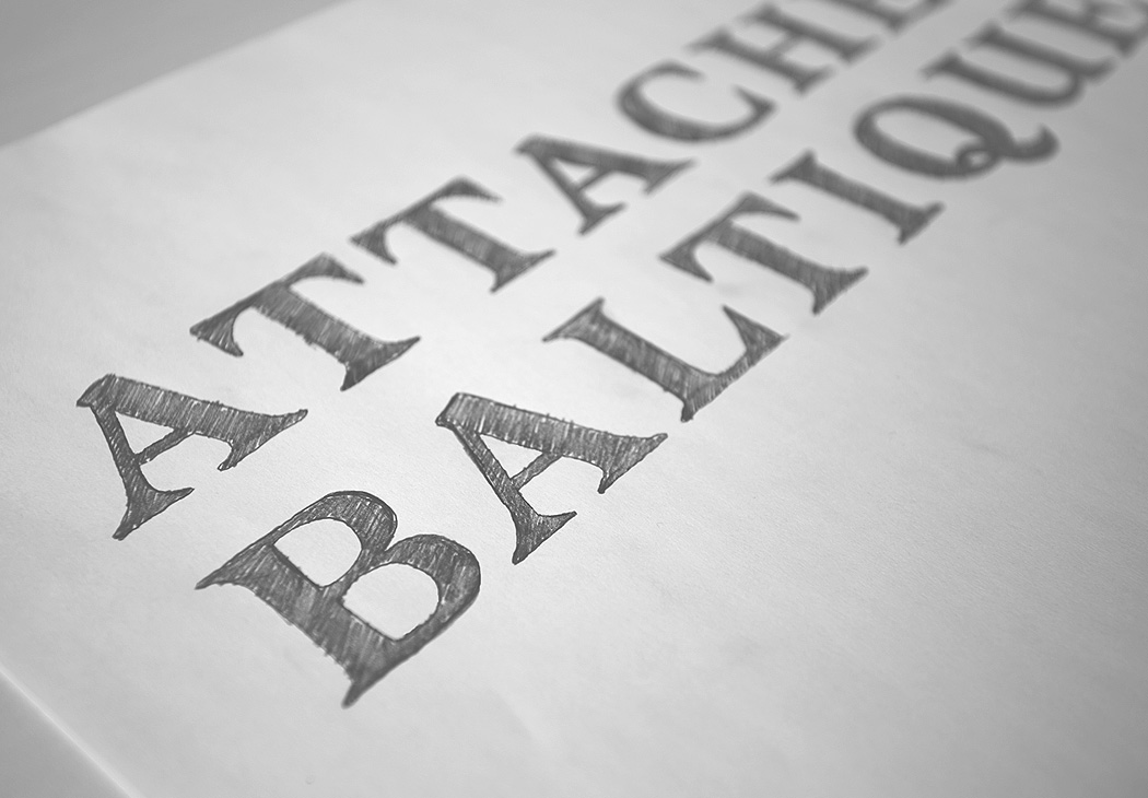 Attaché Baltique logo sketch Attaché Baltique logo sketch