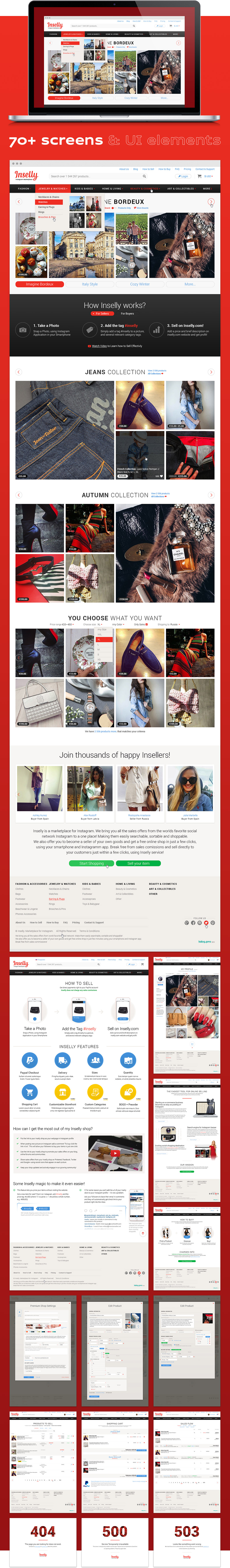 Over 70 screens and UI elements were designed for Inselly.com by lab9.pro studio Over 70 screens and UI elements were designed for Inselly.com by lab9.pro studio